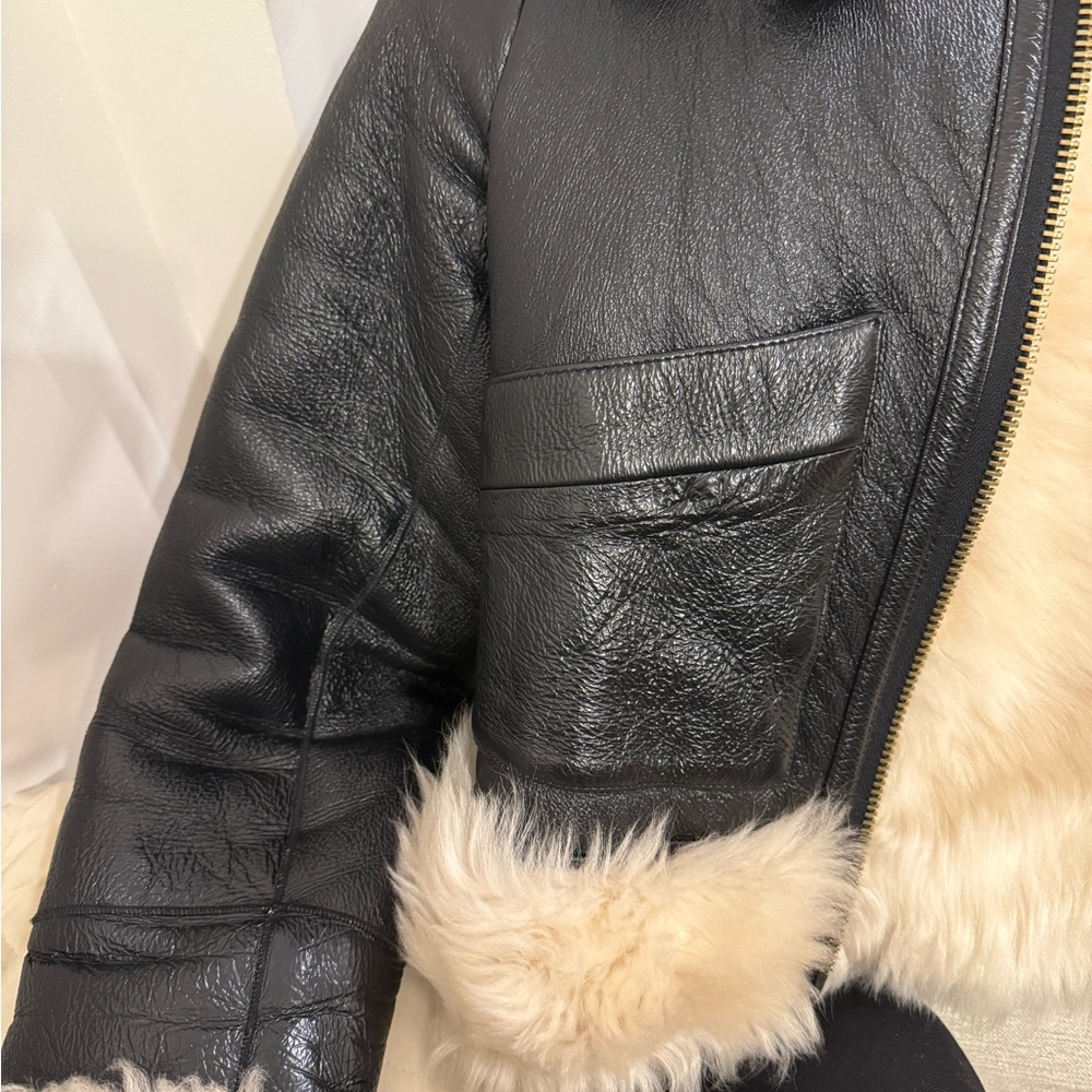 Michael kors lamb shearling bomber aviator jacket - Picture 4 of 4